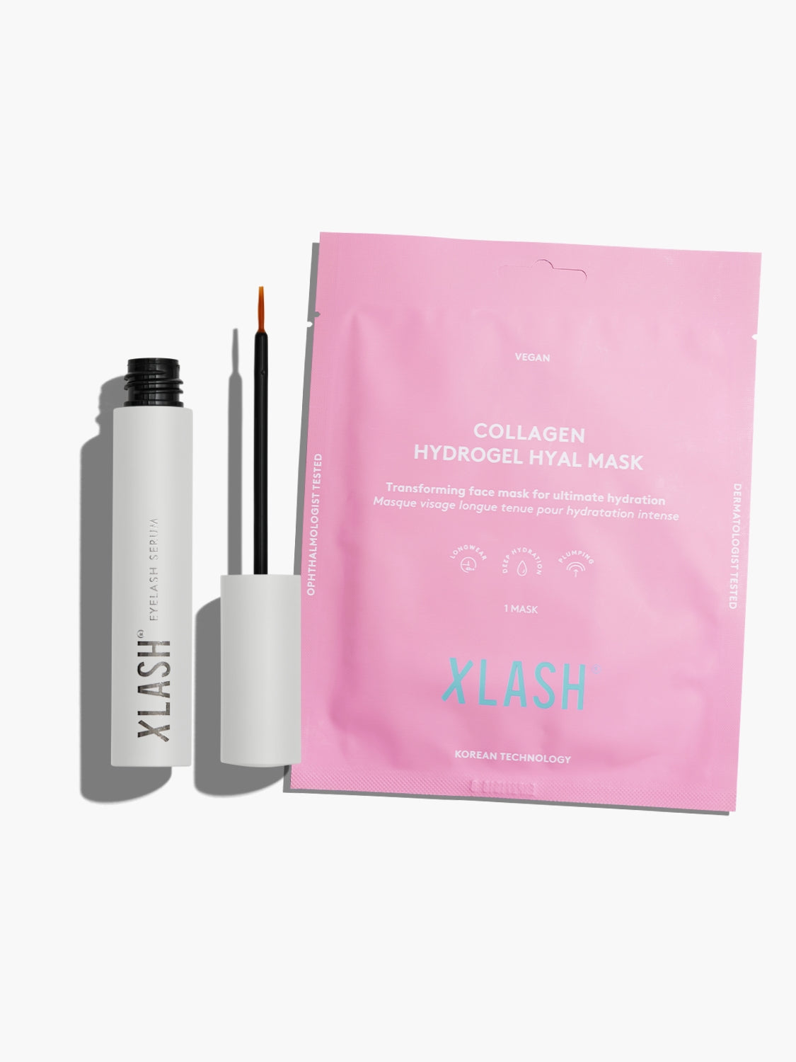 Xlash ögonfransserum 5ml + gratis Collagen Hydrogel Hyal Mask