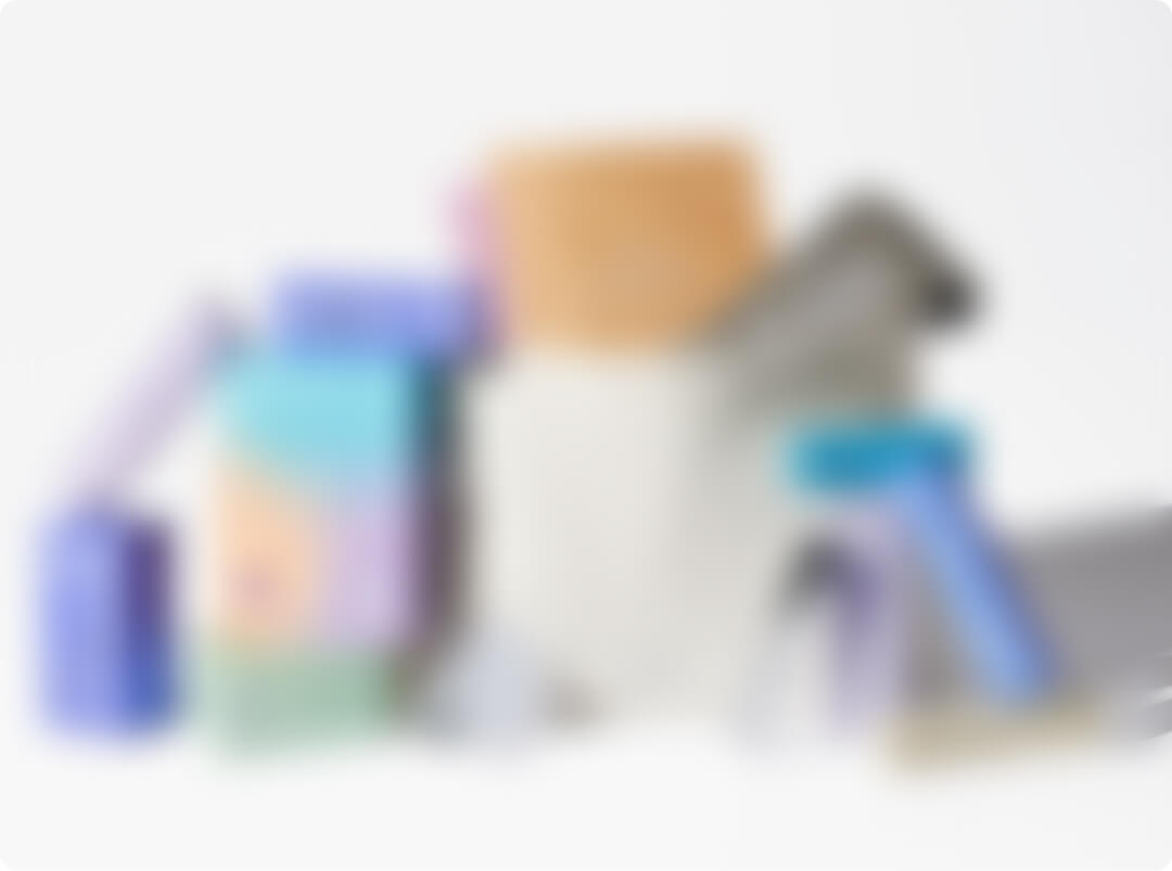 A hidden line-up of holiday calendar products, out of focus
